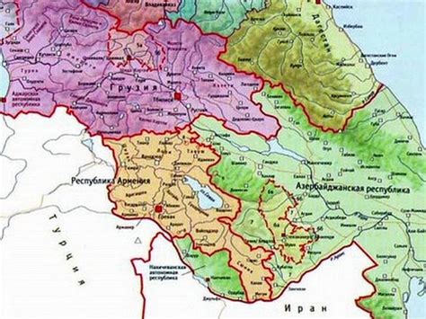 Азербайджан на карте россии