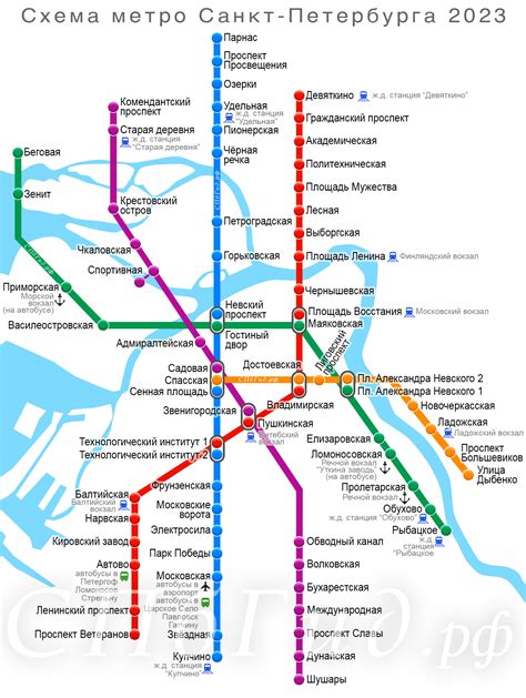 Карта питер метро
