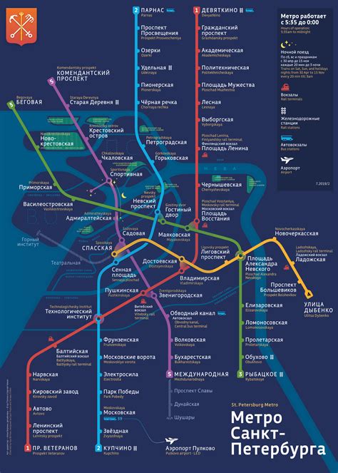 Карта питерского метрополитена