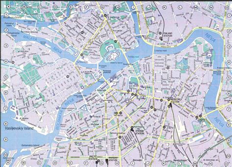 Карта центра санкт петербурга с улицами и домами и метро