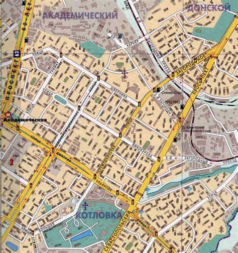 Карта черкесска с улицами и домами