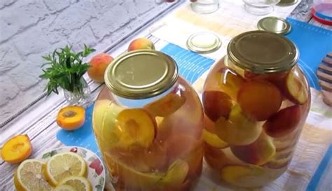 Компот из персиков на зиму на 3 литровую