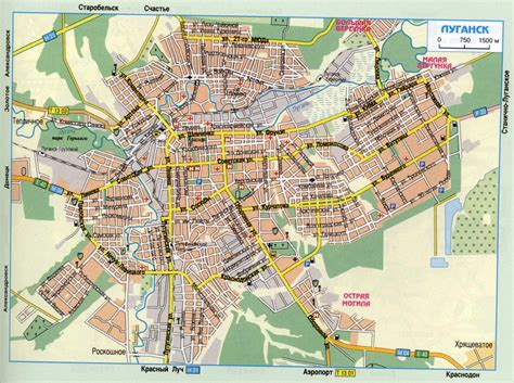 Луганск карта города