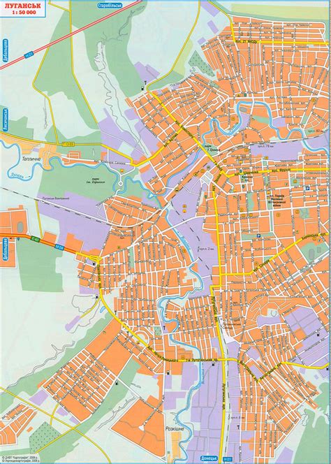 Луганск карта города