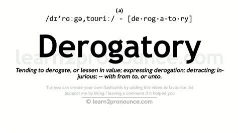 Derogatory