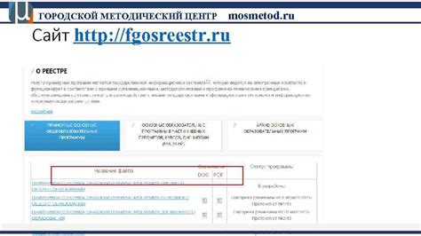 Fgosreestr ru официальный сайт