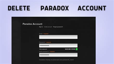 Paradox account