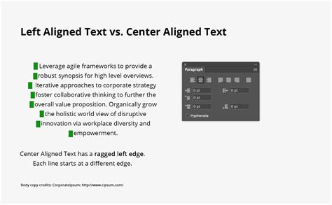 Text align center